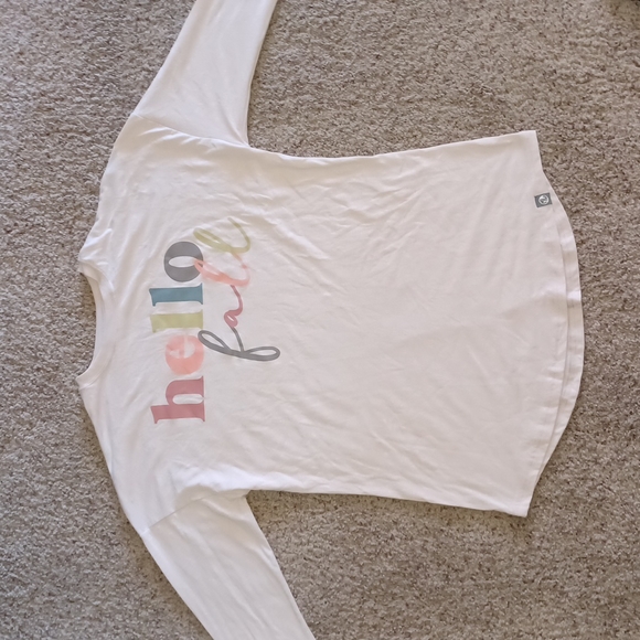 Hello Fall long sleeve shirt MarleyLilly Women's size S/M 'hello fall' graphic - Picture 4 of 17